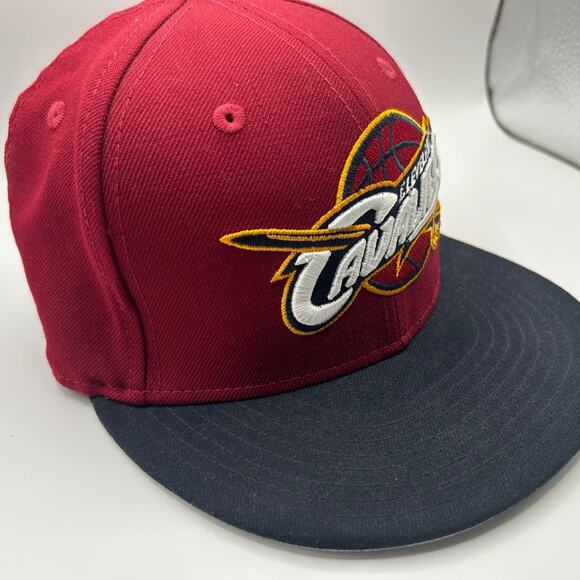 NBA New Era Cleveland Cavaliers Wine And Navy Snapback Hat/ Baseball Cap - Picture 1 of 7